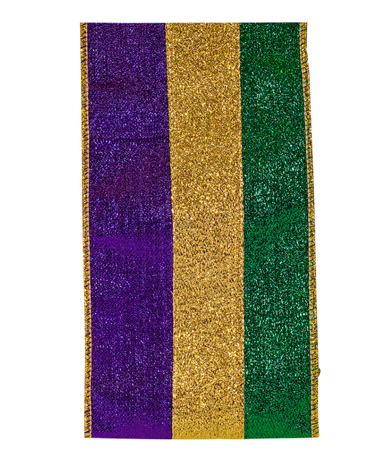Mardi Gras Deluxe Metallic Ribbon 4"