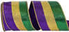 Mardi Gras Deluxe Metallic Ribbon 4"