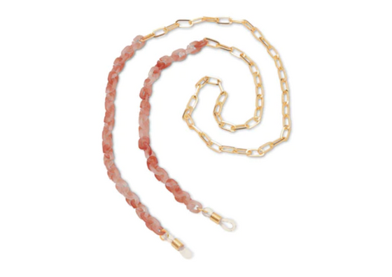 Rose Quartz Colorblock Link Glasses Chain