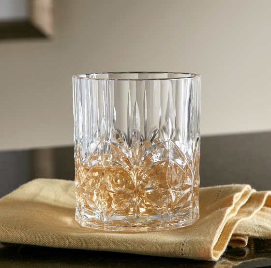 Royal Carved Low Ball Glass