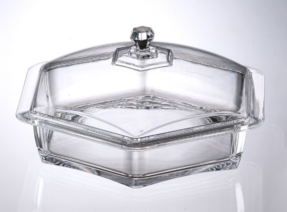 Acrylic Hexagon Serving Tray With Lid