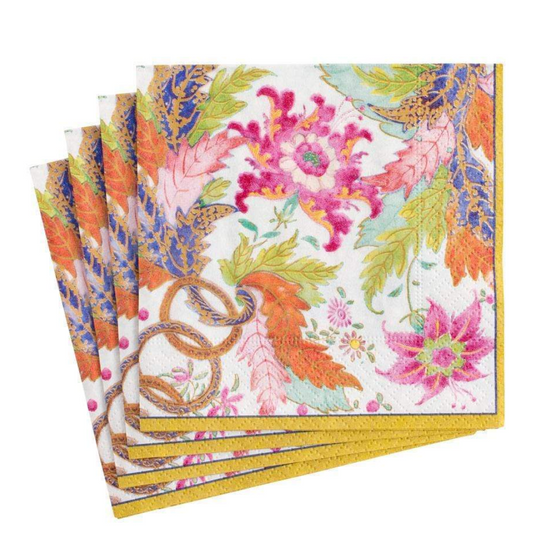 Ivory Tobacco Leaf Luncheon Napkin