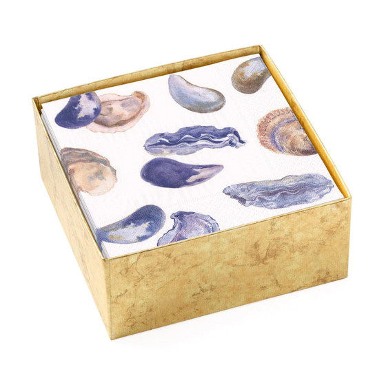 Oysters & Mussels Boxed Cocktail Napkin
