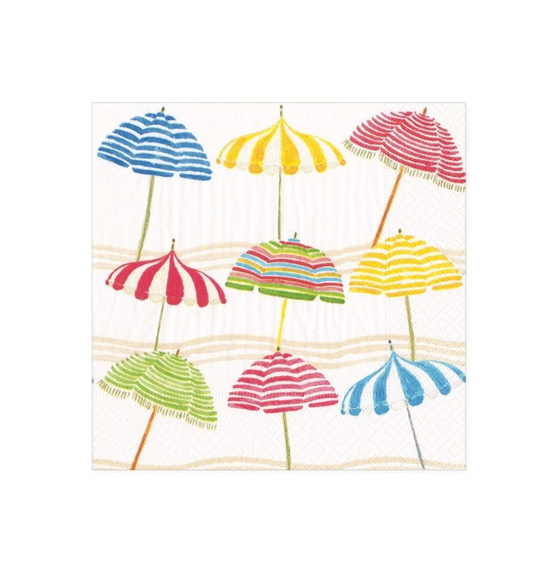 Beach Umbrellas Luncheon Napkin