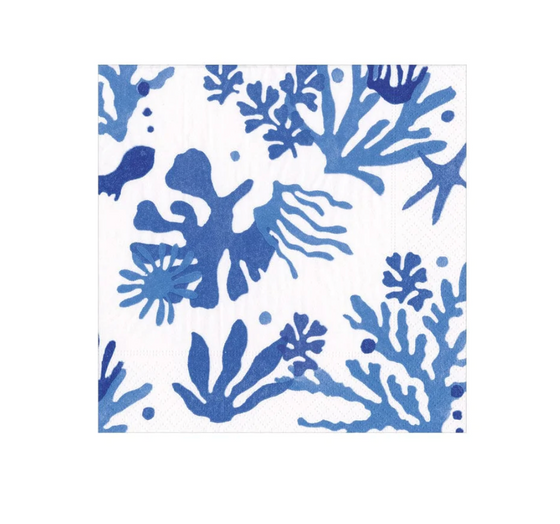 Blue Coral Matisse Luncheon Napkin