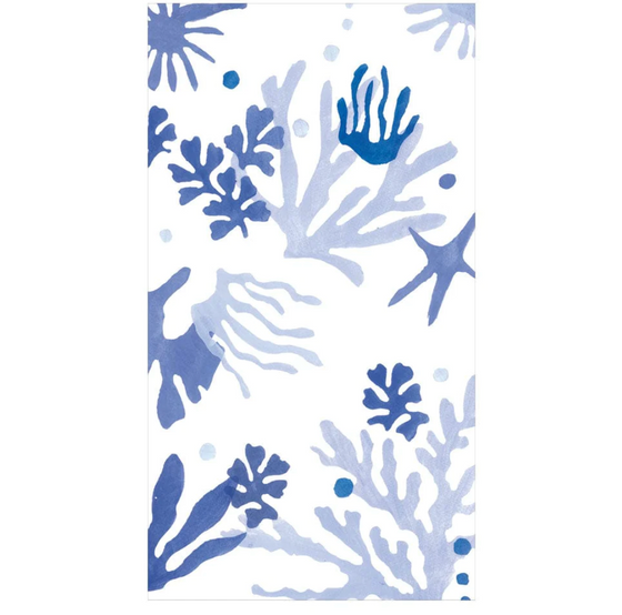 Blue Coral Matisse Guest Towel