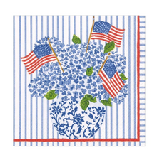  Flags & Hydrangeas Luncheon Napkin