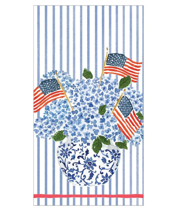 Flags & Hydrangeas Guest Towel