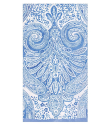  Blue Paisley Medallion Guest Towel