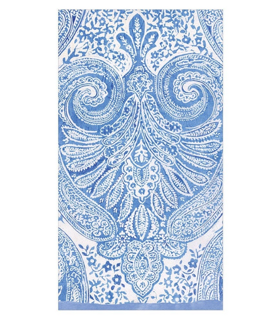 Blue Paisley Medallion Guest Towel