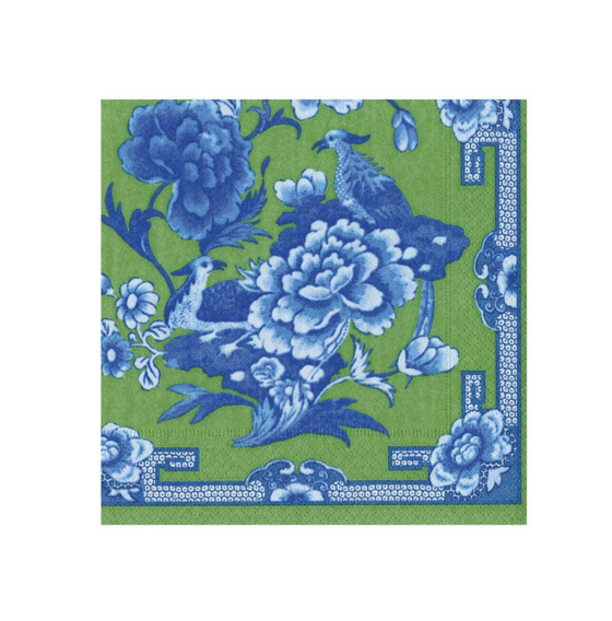 Green & Blue Plate Dinner Napkin