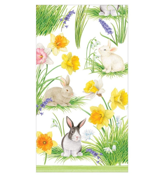 Bunnies & Daffodils Guest Towel