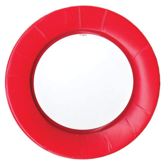 Red Linen Dinner Plates