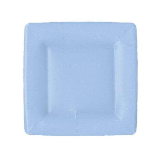 Light Blue Square Dessert Plate