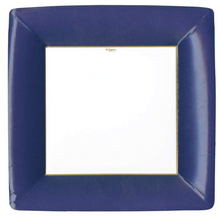  Square Navy Dinner Plates