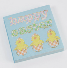  Happy Easter Chicks Cocktail Napkin