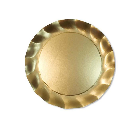 Wavy Gold Dinner Plate