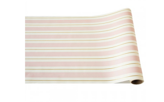 Pink & Gold Awning Stripe Paper Runner