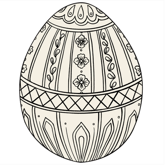 Coloring Easter Egg Placemats