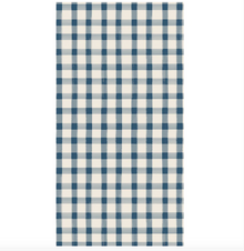  Navy Painted Check Guest Towel