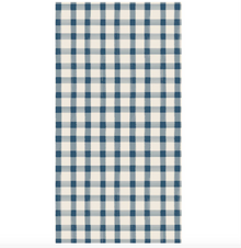 Navy Painted Check Guest Towel