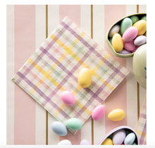 Spring Plaid Cocktail Napkin