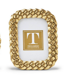 Rectangular Braided Gold Frame