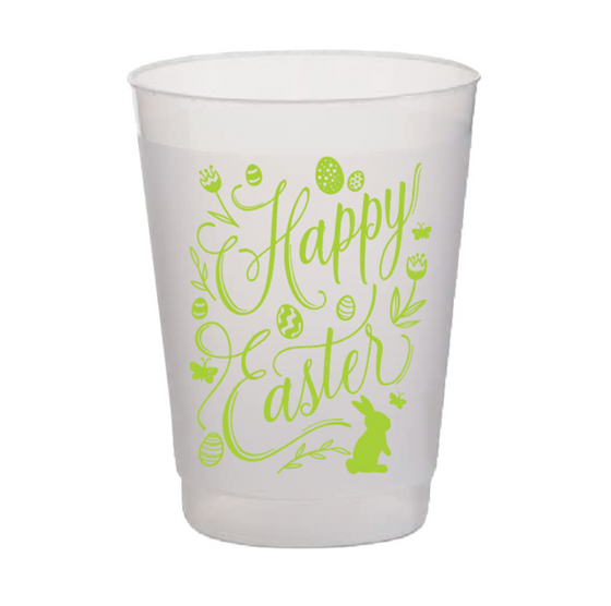 Green Happy Easter Frost Flex Cups