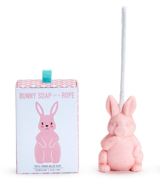 Bunny Soap On A Rope Lavender Scent