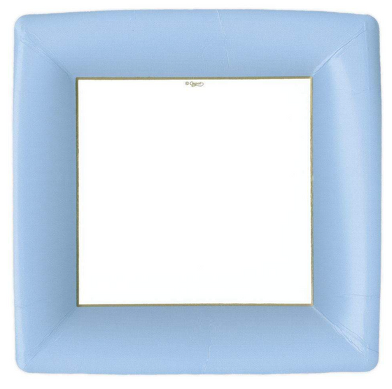 Square Light Blue Dinner Plates