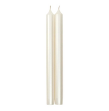  Pearl White Dripless Candle 10"