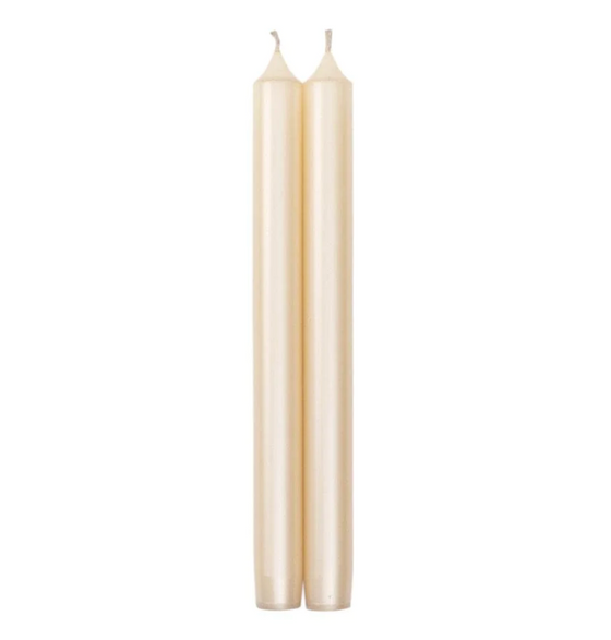 Ivory Pearl Dripless Candle 10"
