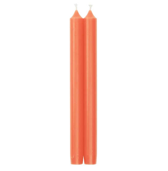 Coral Dripless Candle 10"