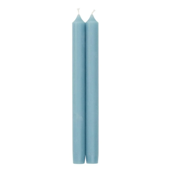 Stone Blue Dripless Candle 10"