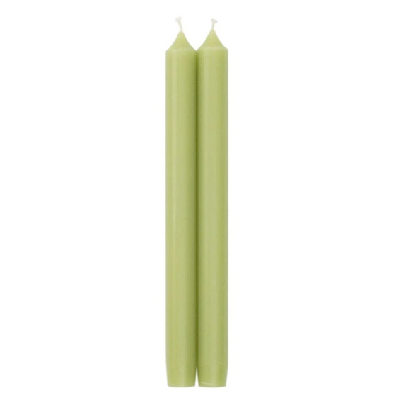 Moss Green Dripless Candle 10"