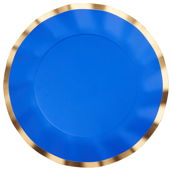 Cobalt Blue Wavy Dinner Plate
