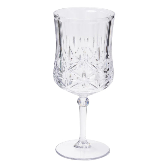 Clear Acrylic Stemmed Wine Glass