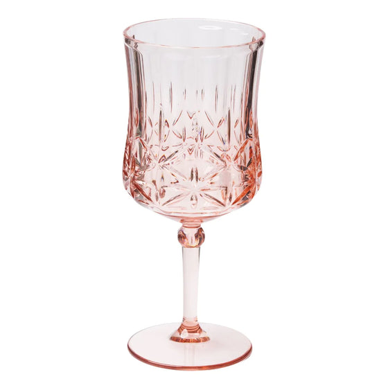 Blush Acrylic Stemmed Wine Glass