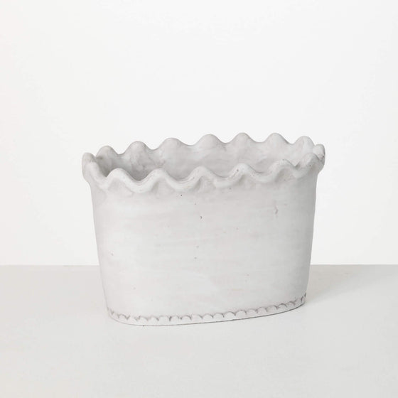 Scalloped Dish Garden Container