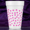 Pink Dots Foam Cups
