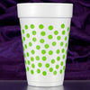 Green Dots Foam Cups