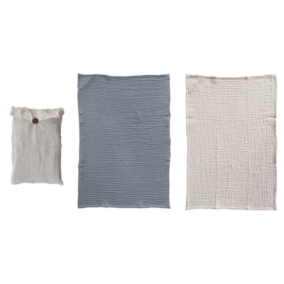 Cotton Double Cloth Tea Towel Set
