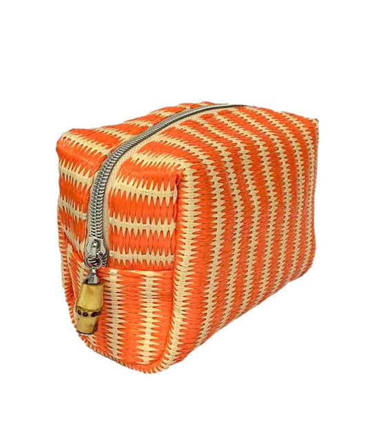 Orange Tiki Straw Mini Bag