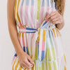 Colorful Stripe Champagne Beach Dress